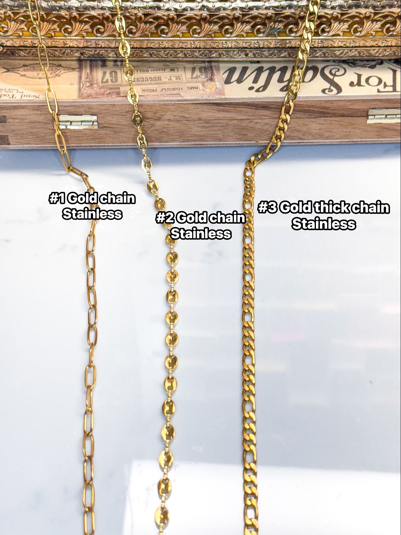 GOLD Chain Charm Necklace - Custom charms