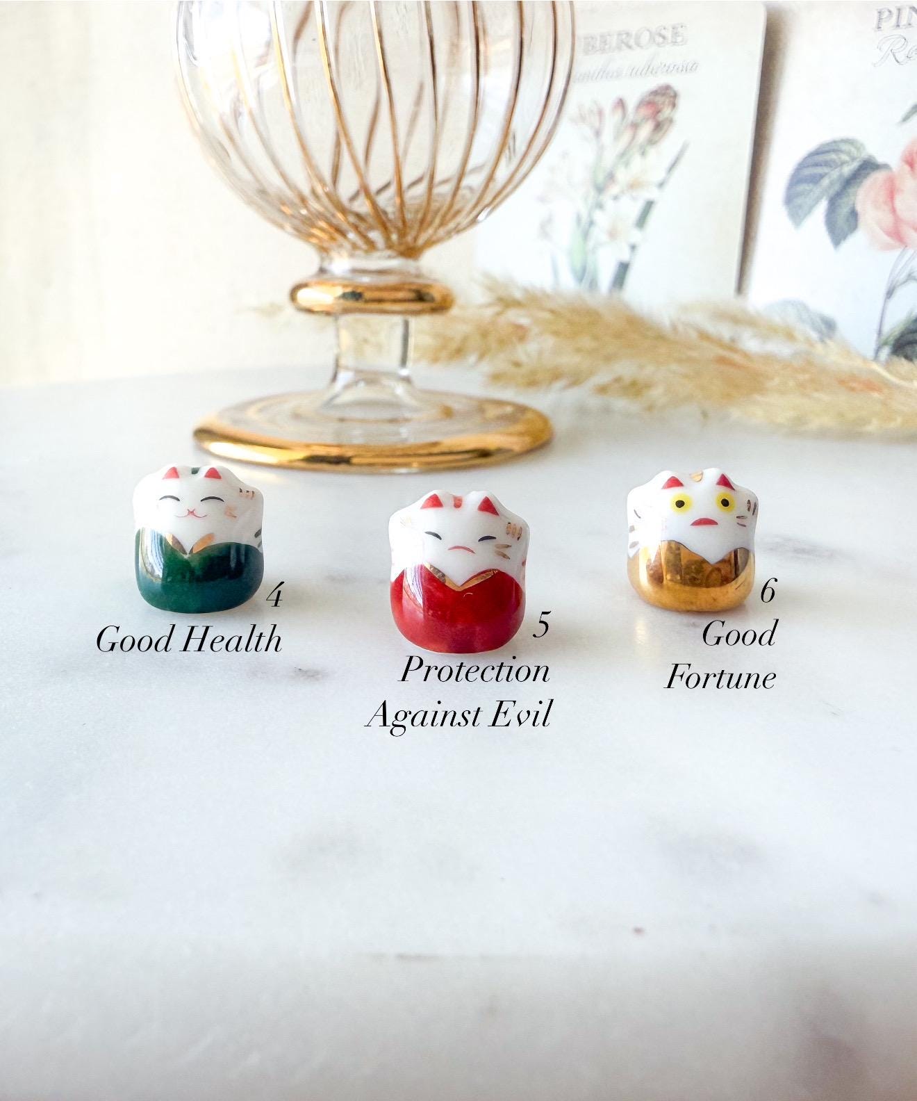 Tiny Japanese Cat Figurine