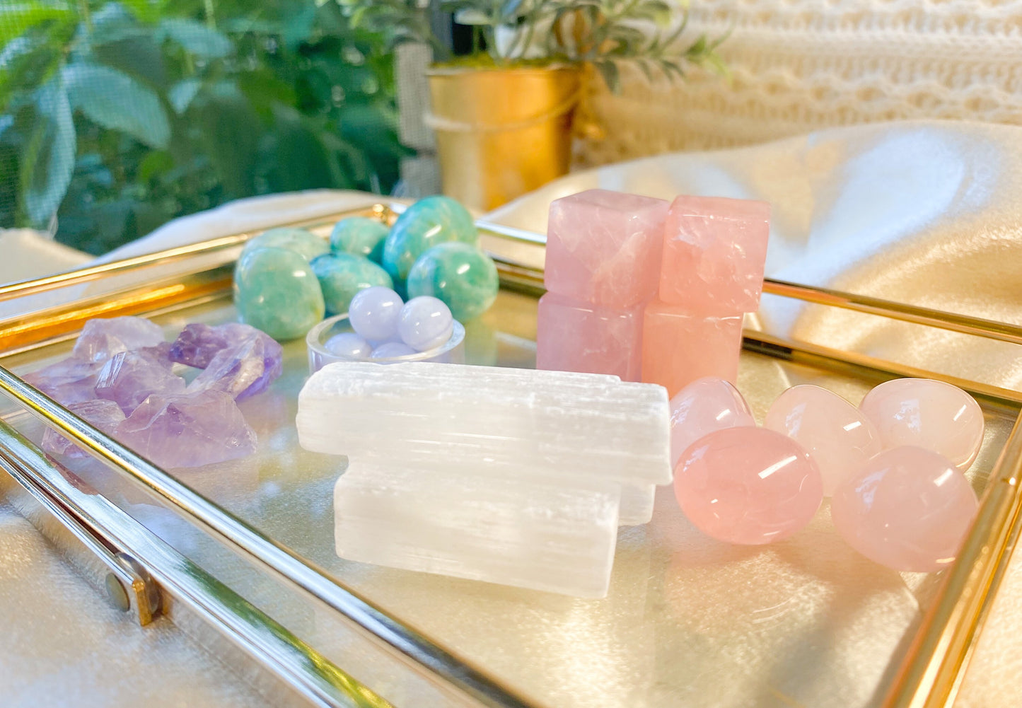 Rose Quartz Keychain
