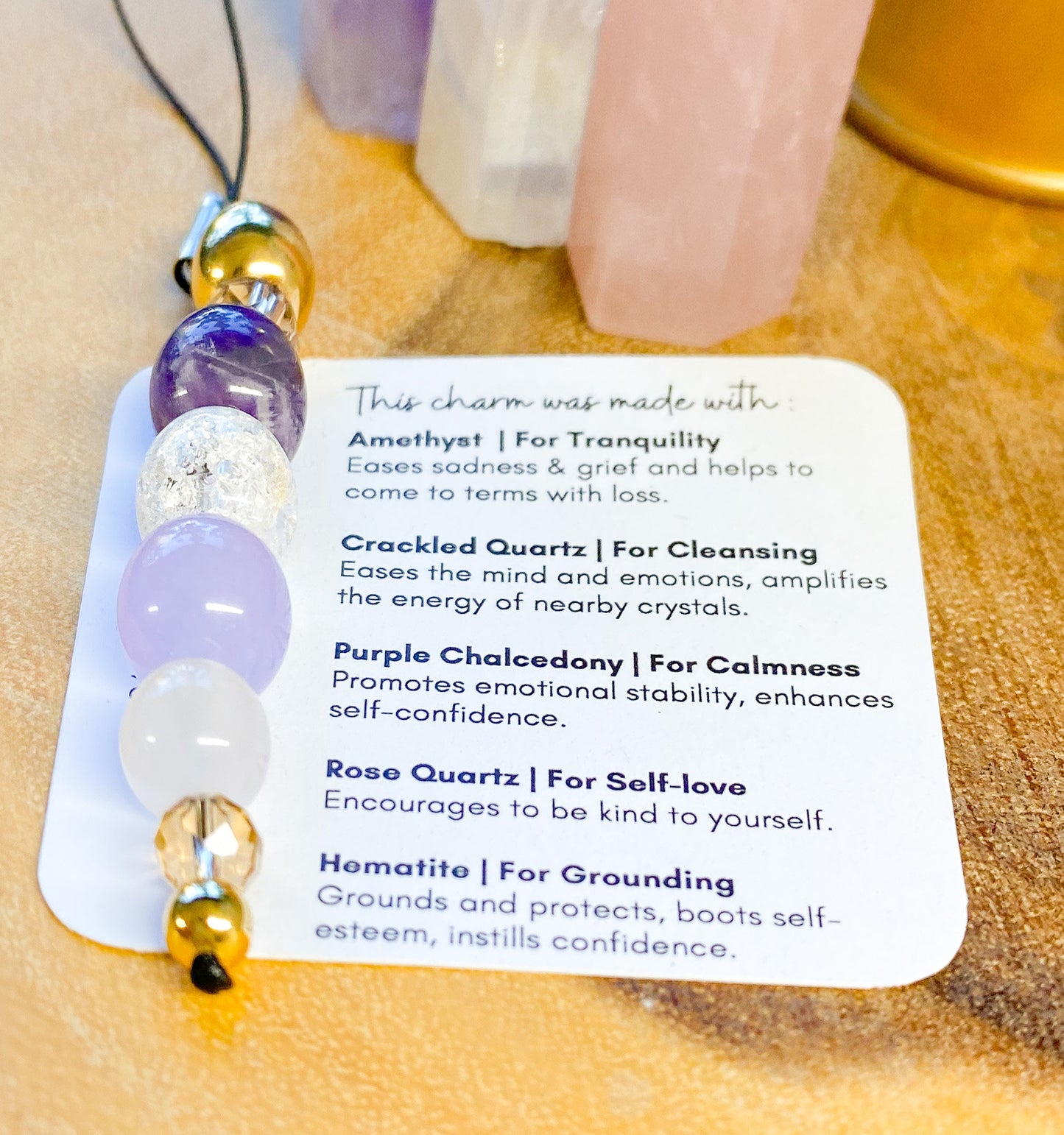 Amethyst keychain, genuine Amethyst sphere, natural Rose Quartz sphere, clear Quartz charm