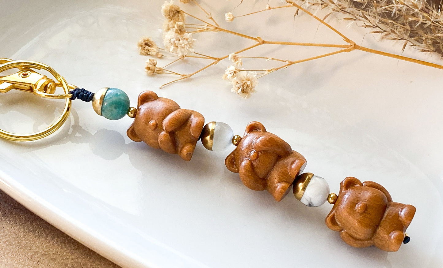 3 Wise Monkey keychain - See No Evil Hear No Evil Speak No Evil