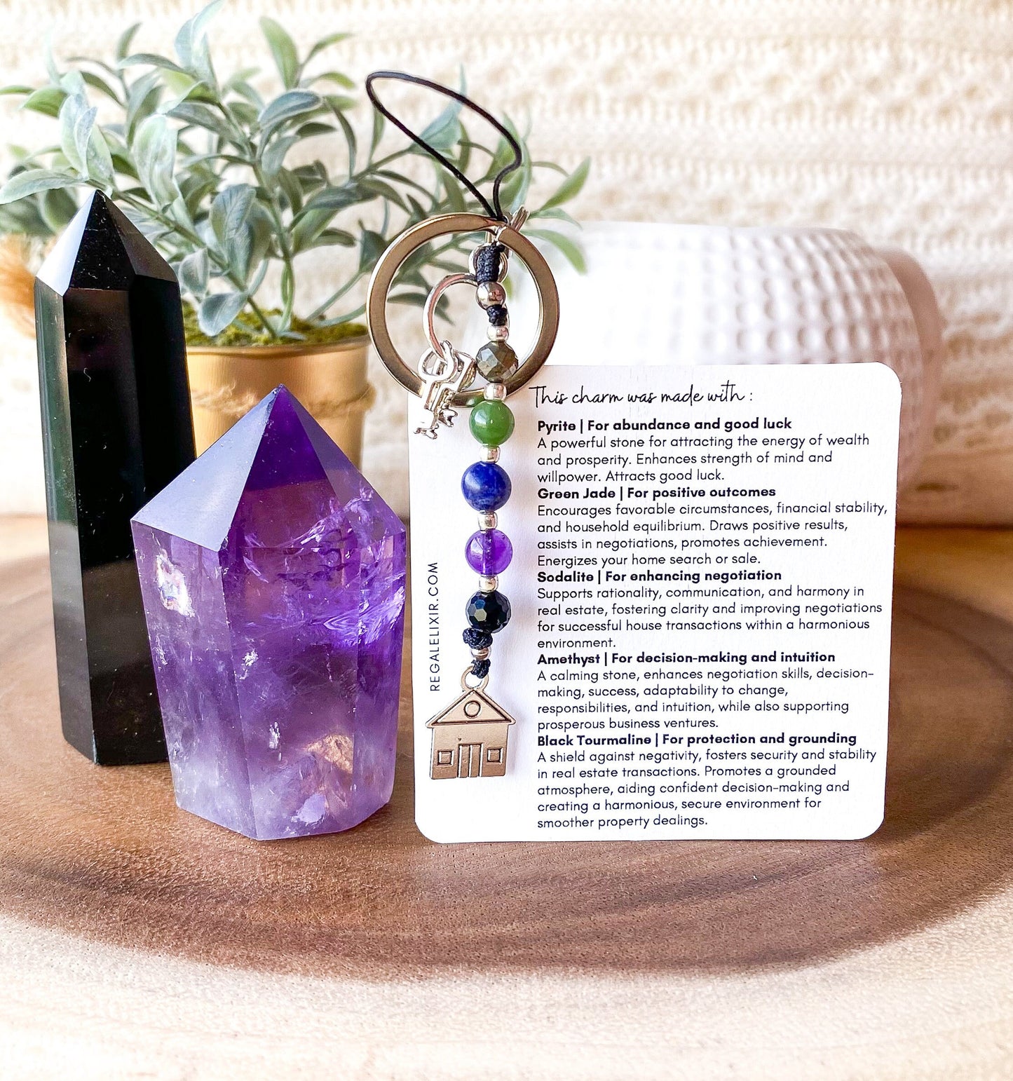 Realtor Crystal Gifts - House Selling Home Protection Keychain