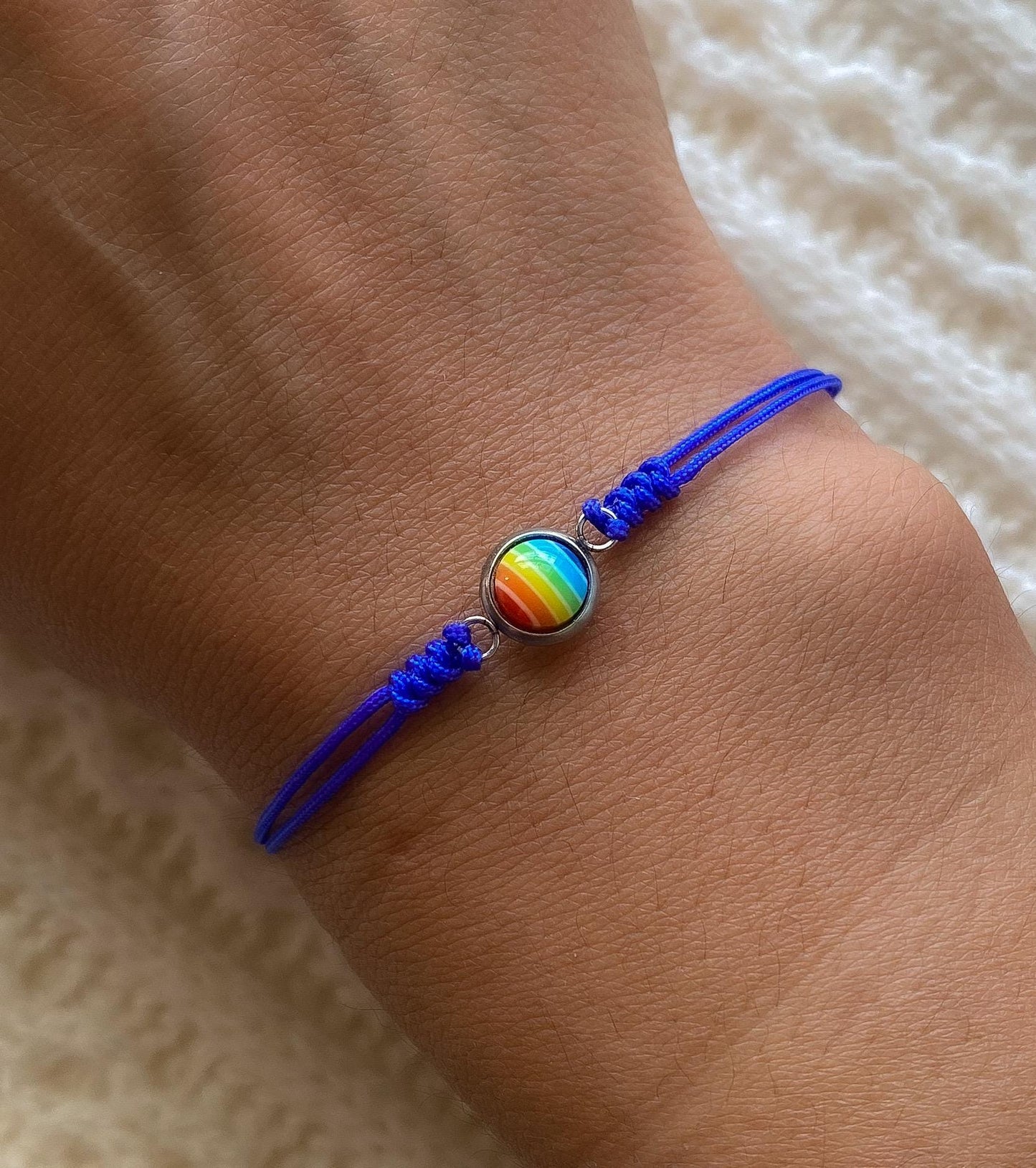 Blue bracelet democrat, LGBTQ bracelet, blue minimalist bracelet