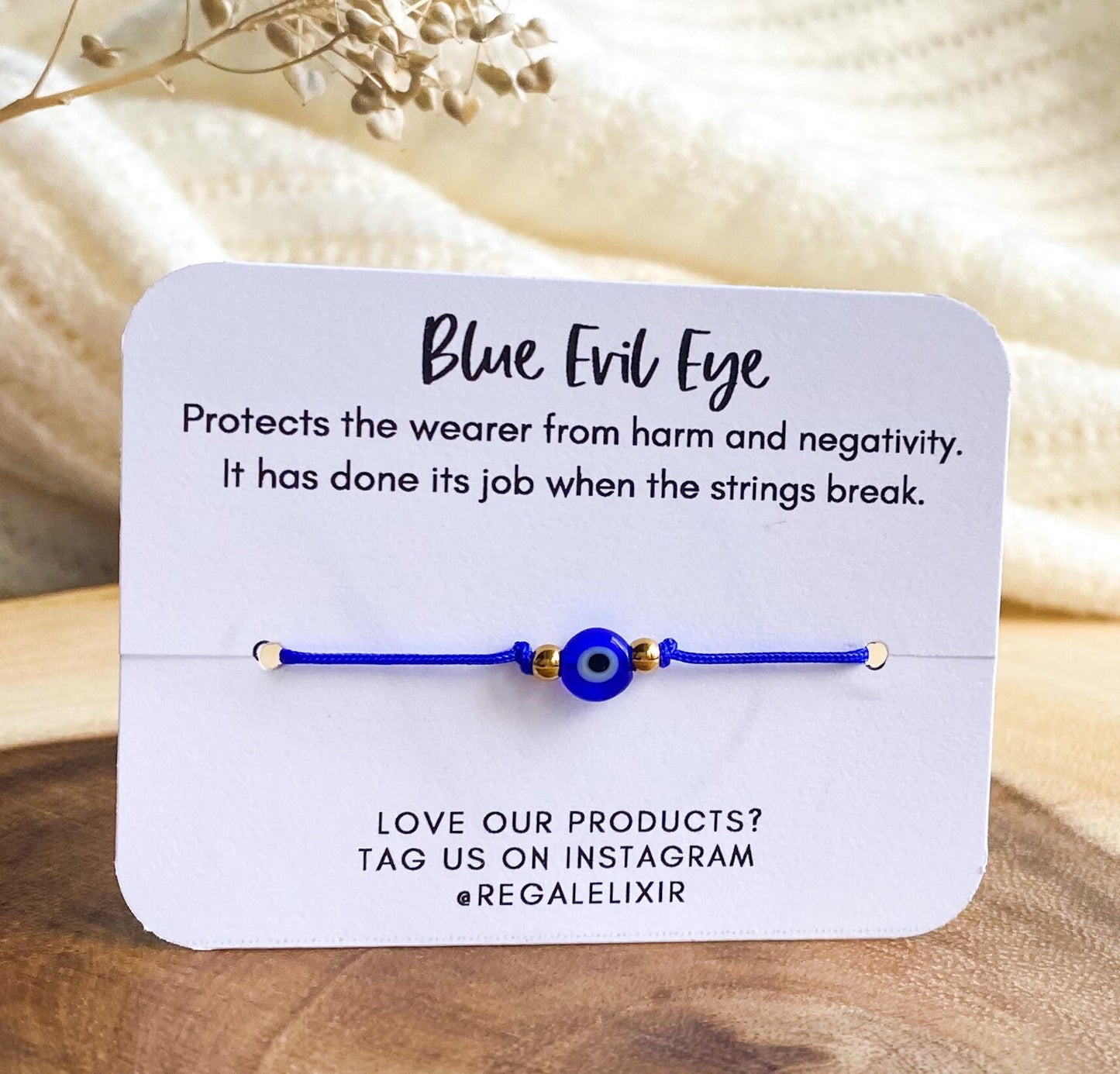 Red Evil Eye Bracelet with Initial