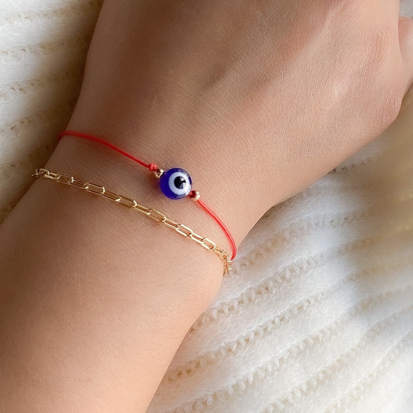 Family Protection Set - Red string Blue eye