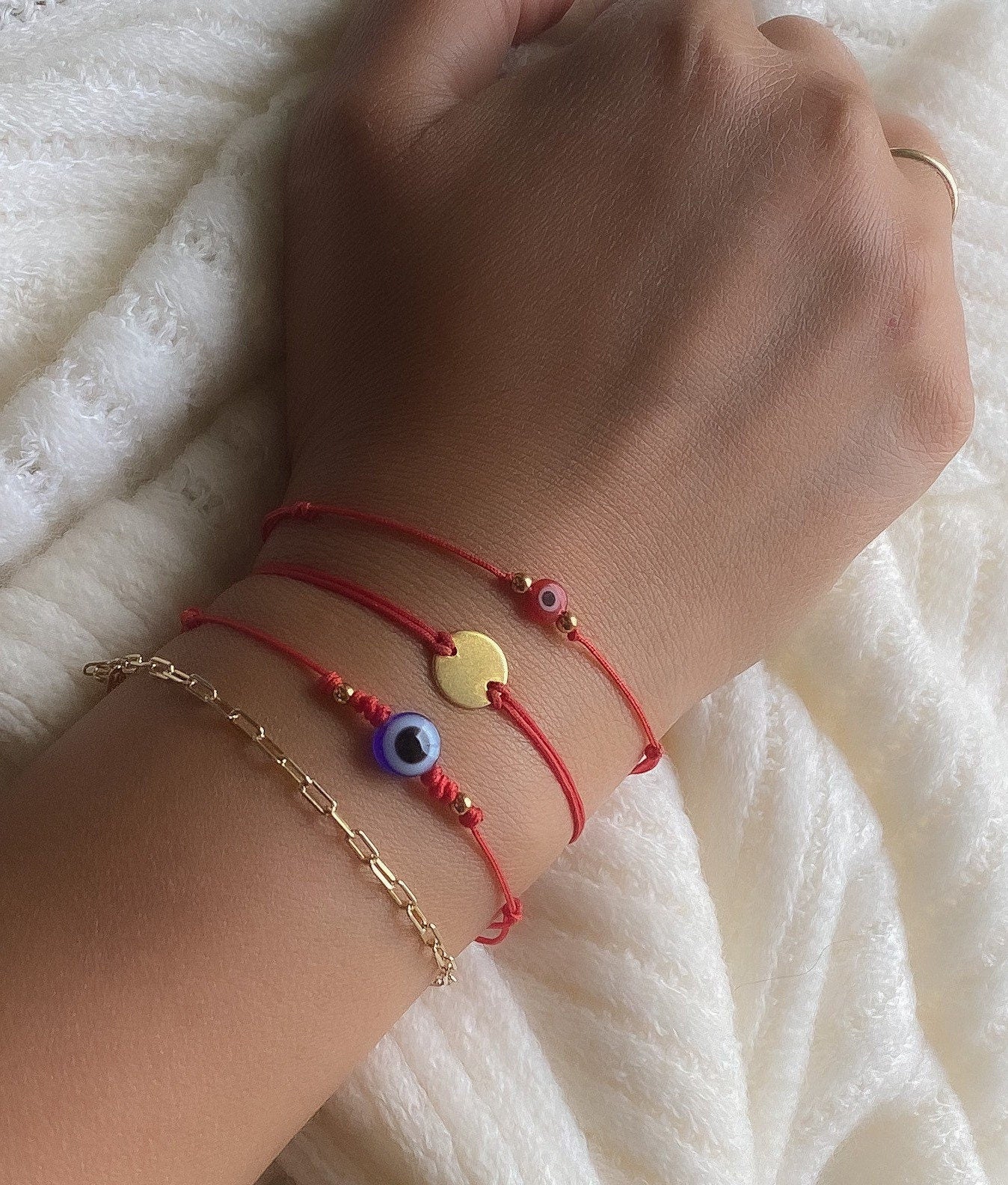 Mini Red Evil Eye Bracelet