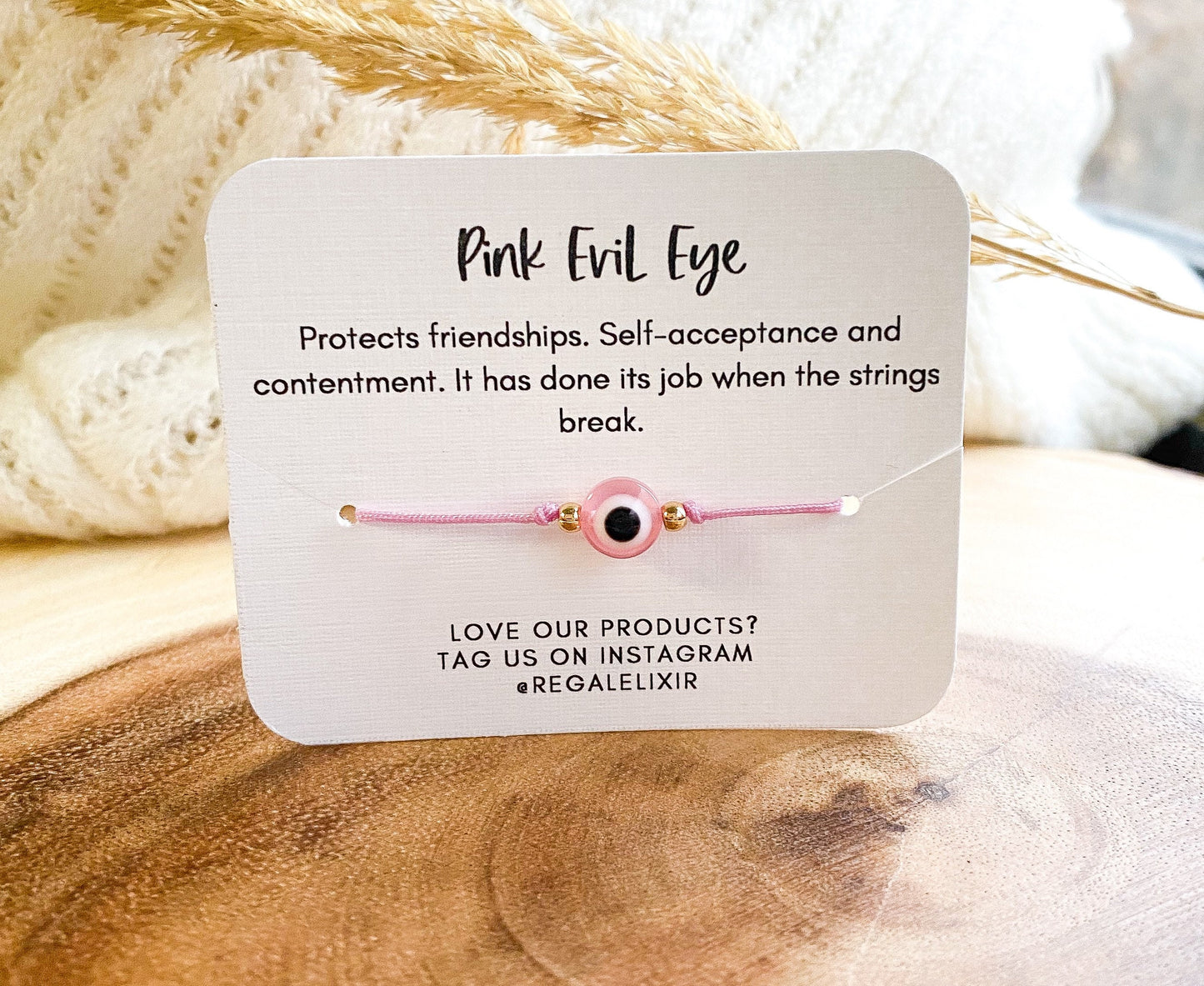 Pink Evil Eye Bracelet