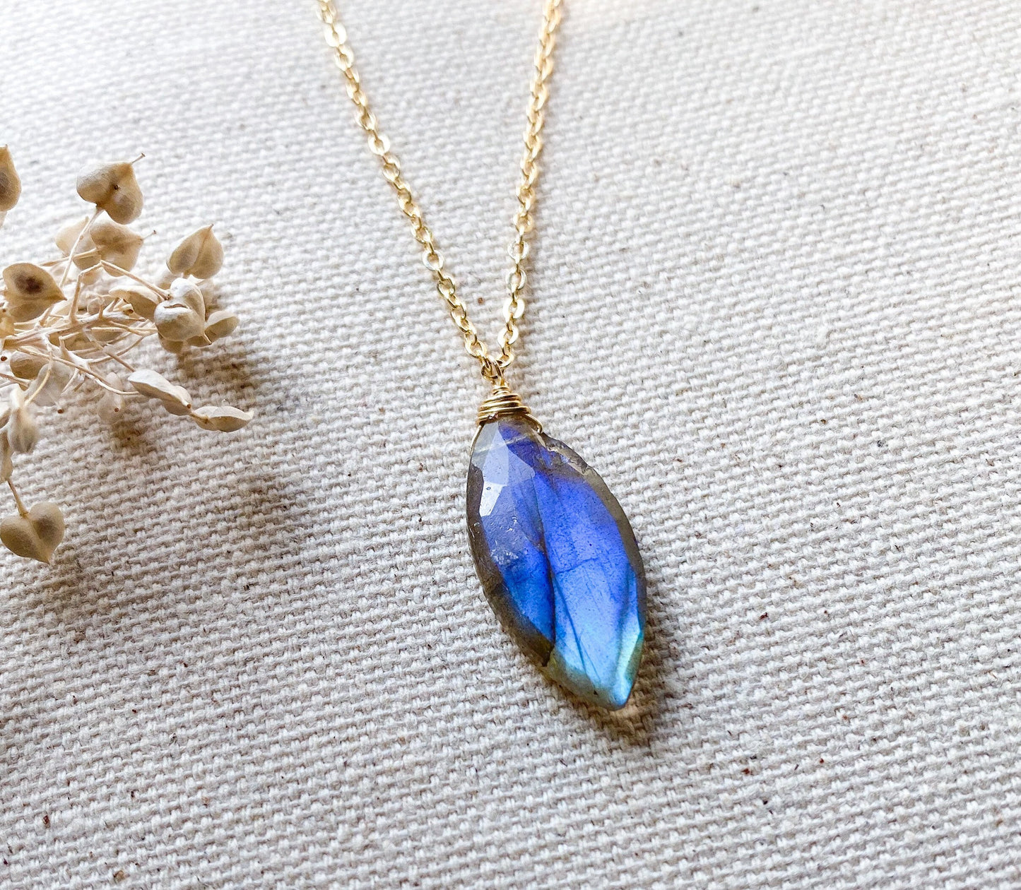 Labradorite Drop Necklace