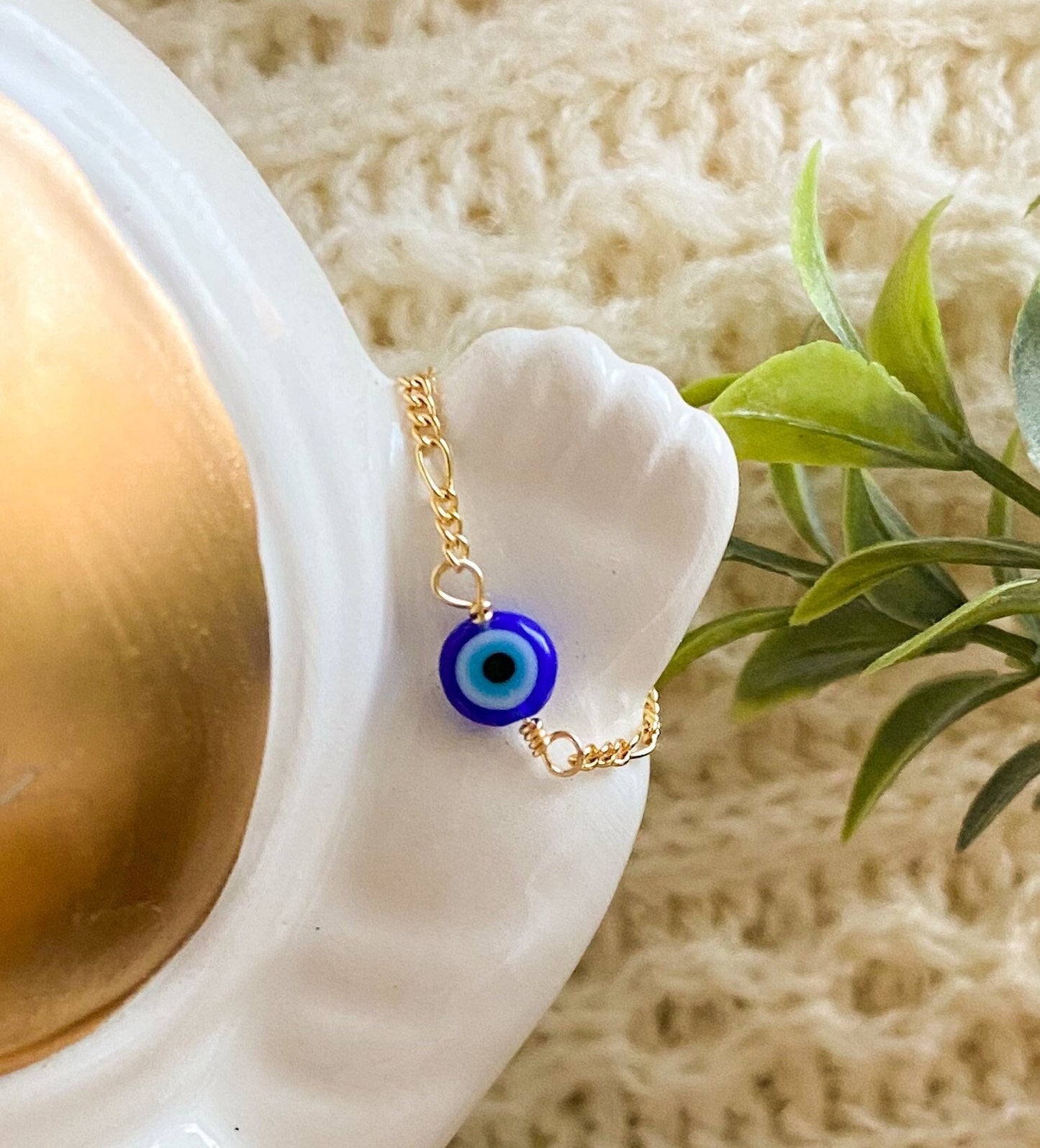 Gold Filled Evil Eye Ring