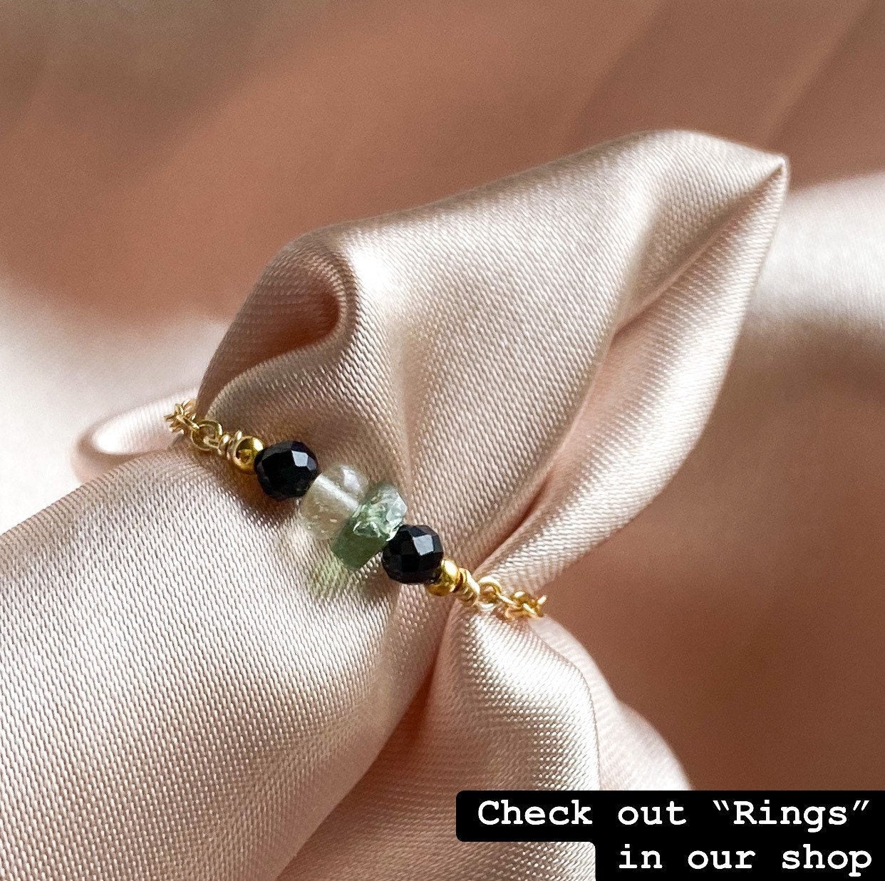 Real MOLDAVITE AND HERKIMER Diamond Bracelet