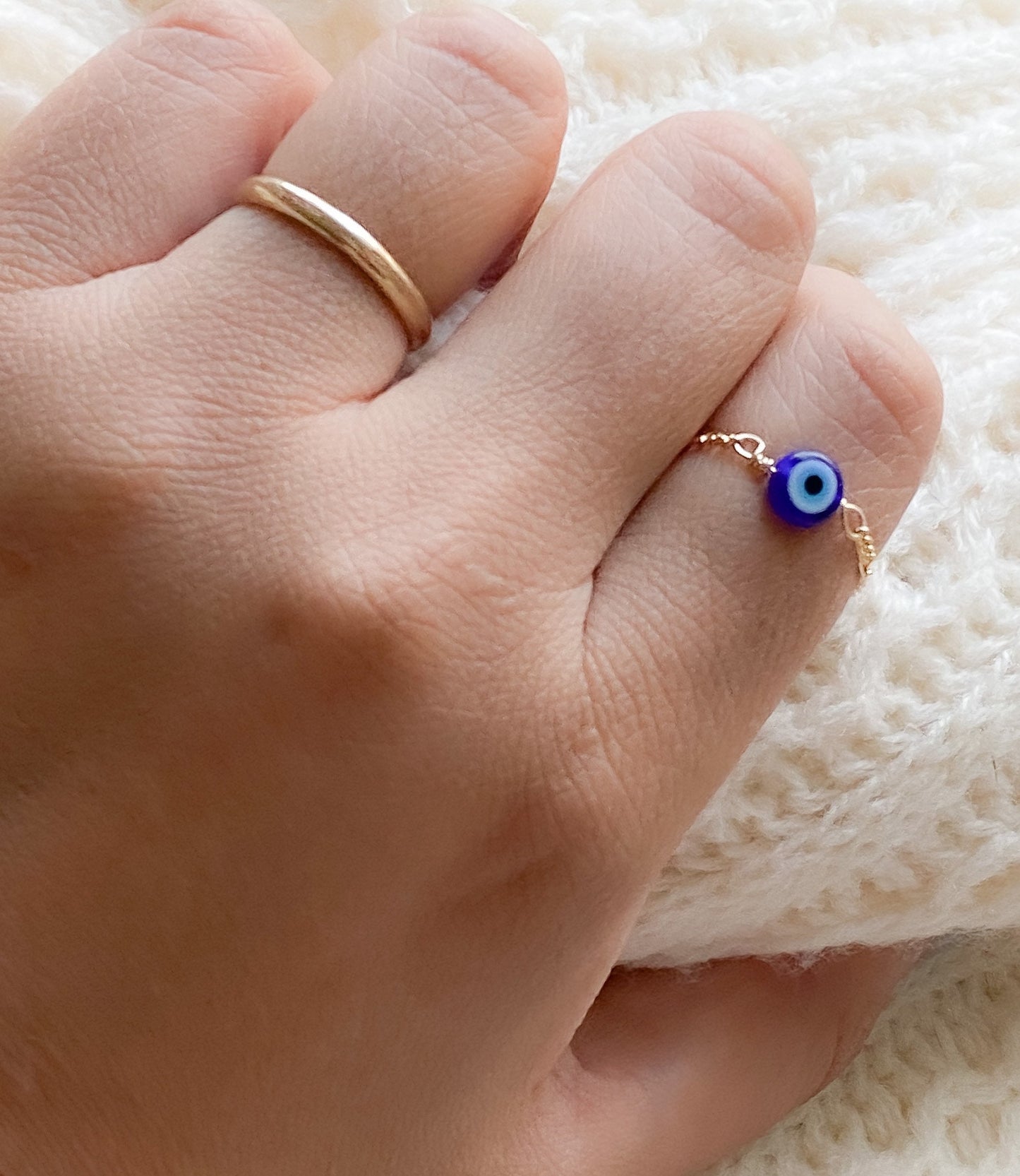 Gold Filled Evil Eye Ring