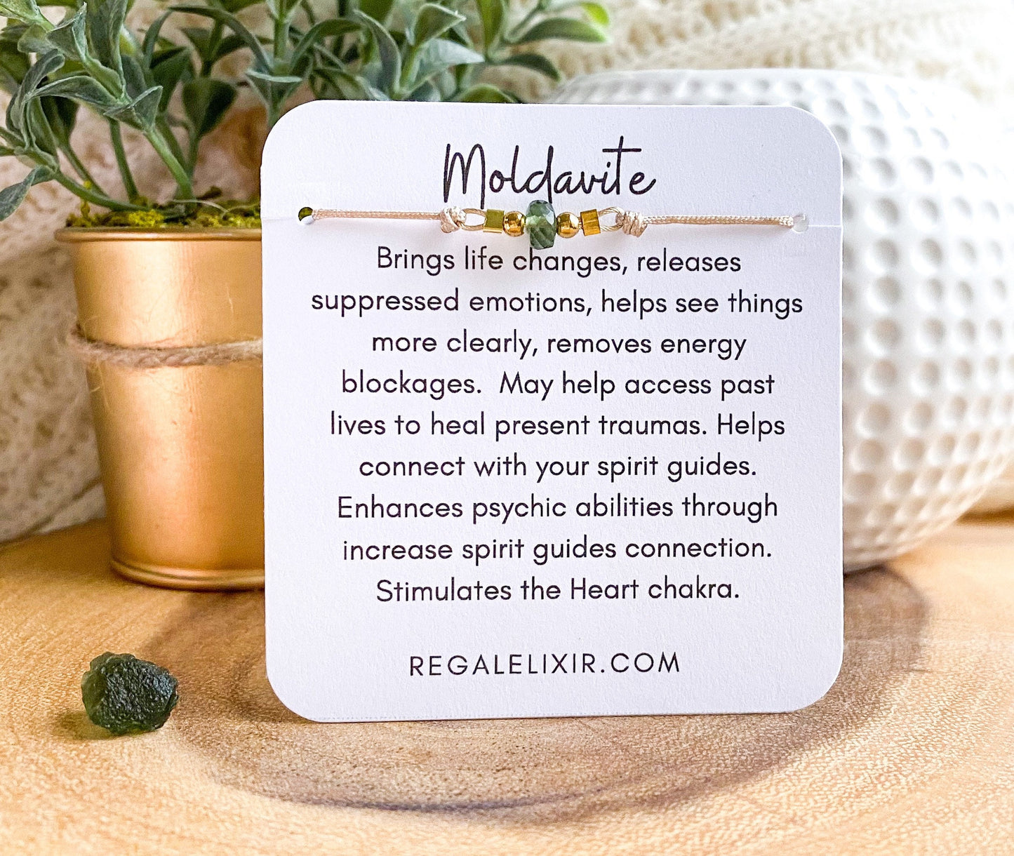 Moldavite | Libyan Desert | Herkimer Diamond | Shungite Bracelet