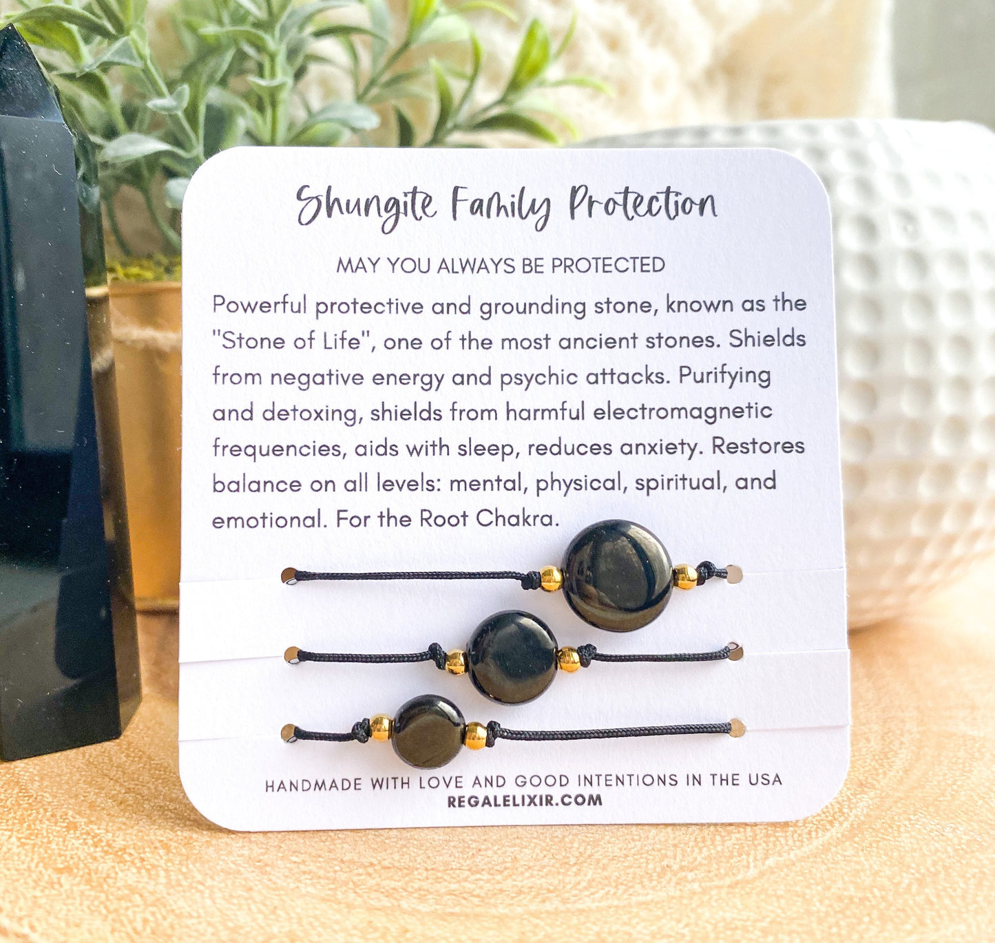 Jet Family Protection Bracelet Set