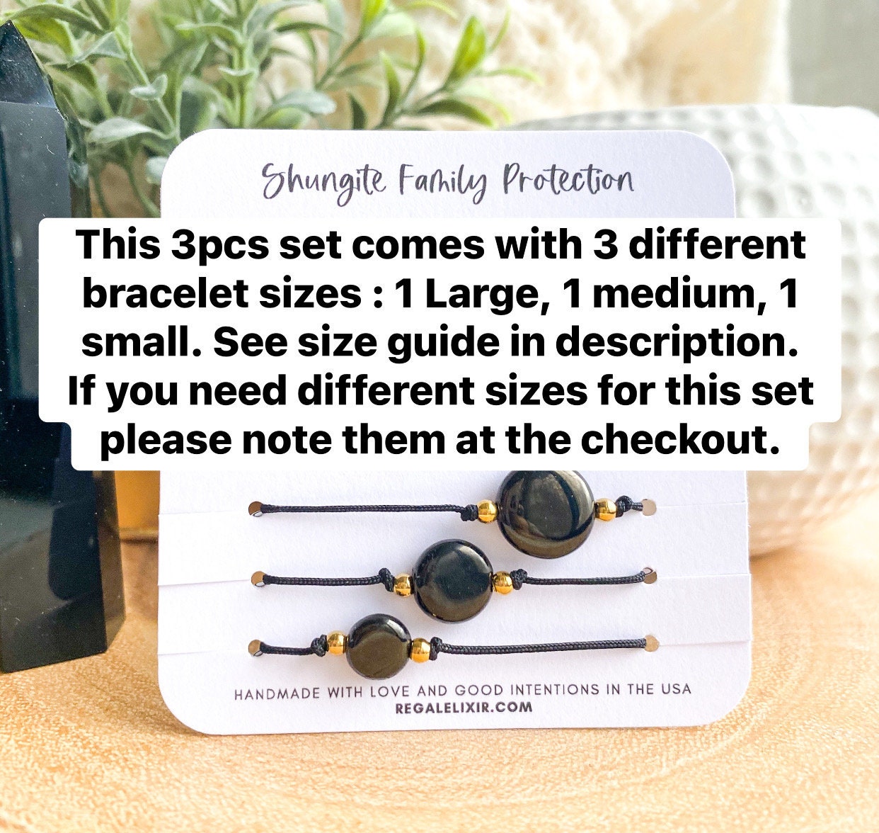 Jet Family Protection Bracelet Set