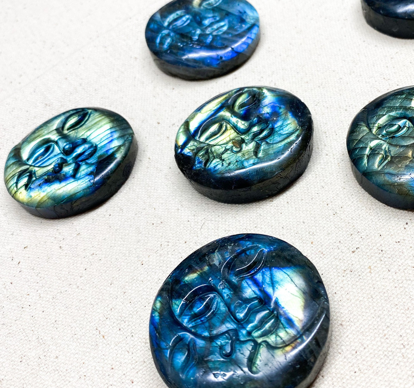 Labradorite Sun & Moon & Hearts