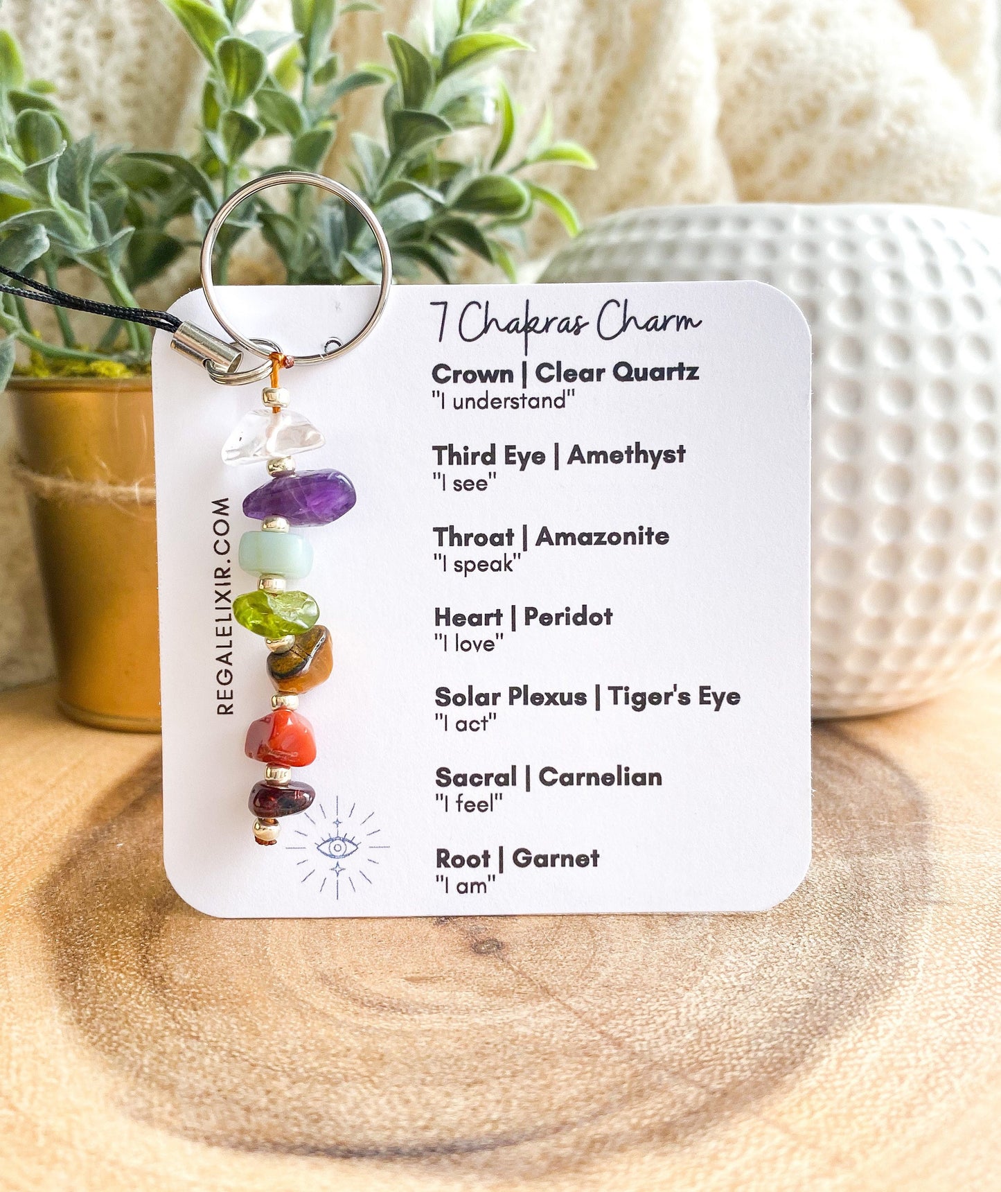 7 Chakra Lucky Charm Keychain