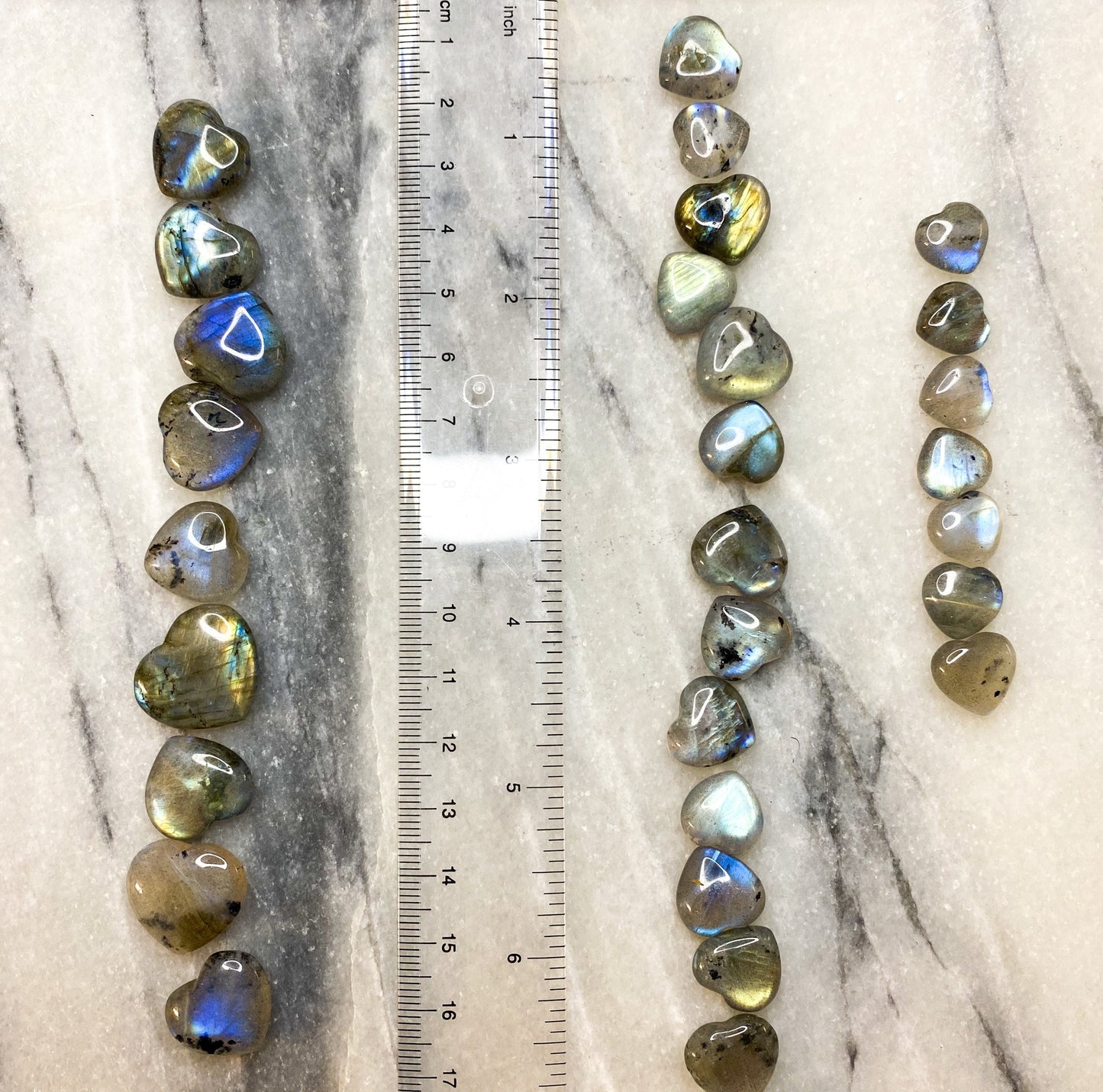 Labradorite Sun & Moon & Hearts