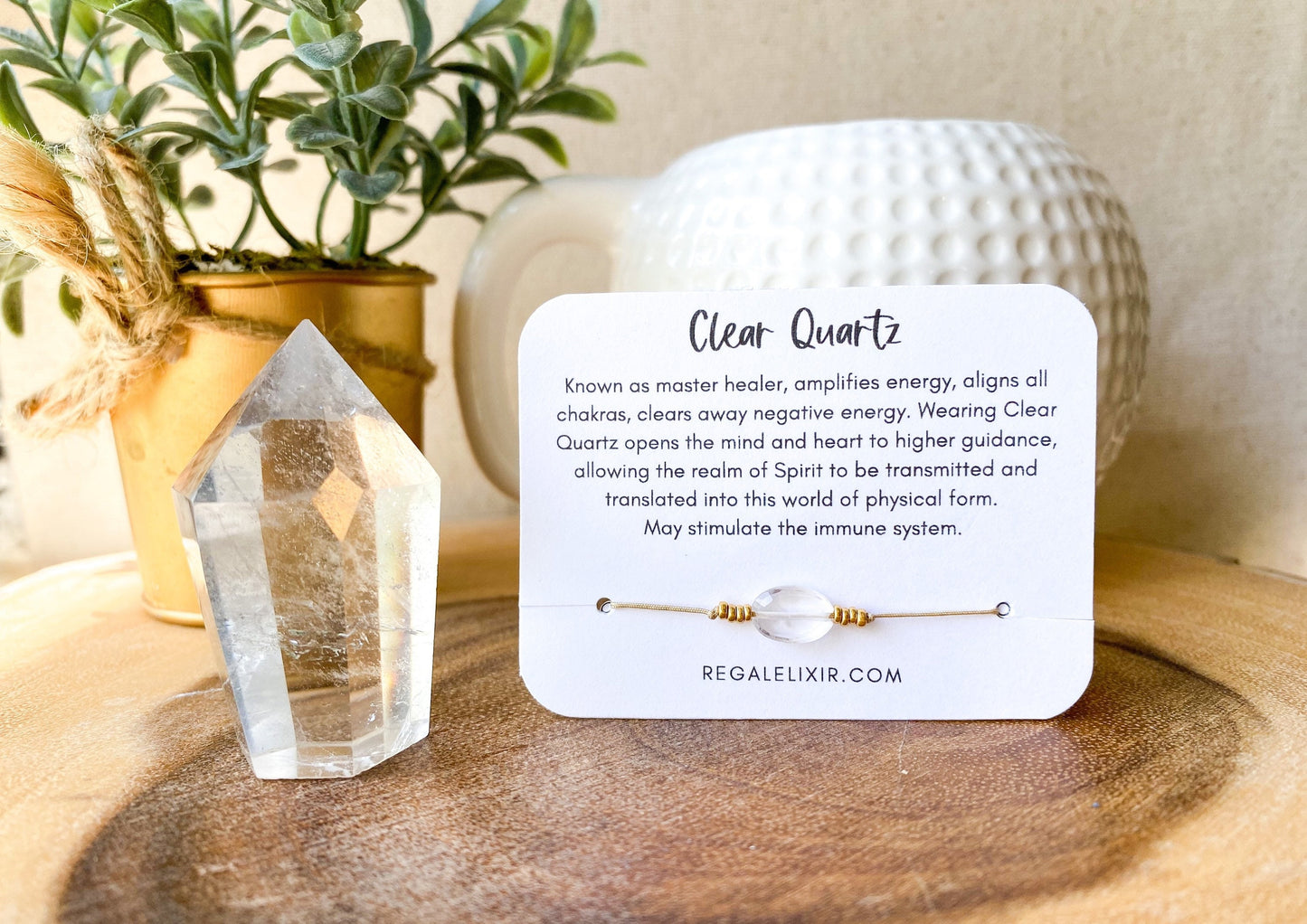 Lemurian Clear Quartz bracelet