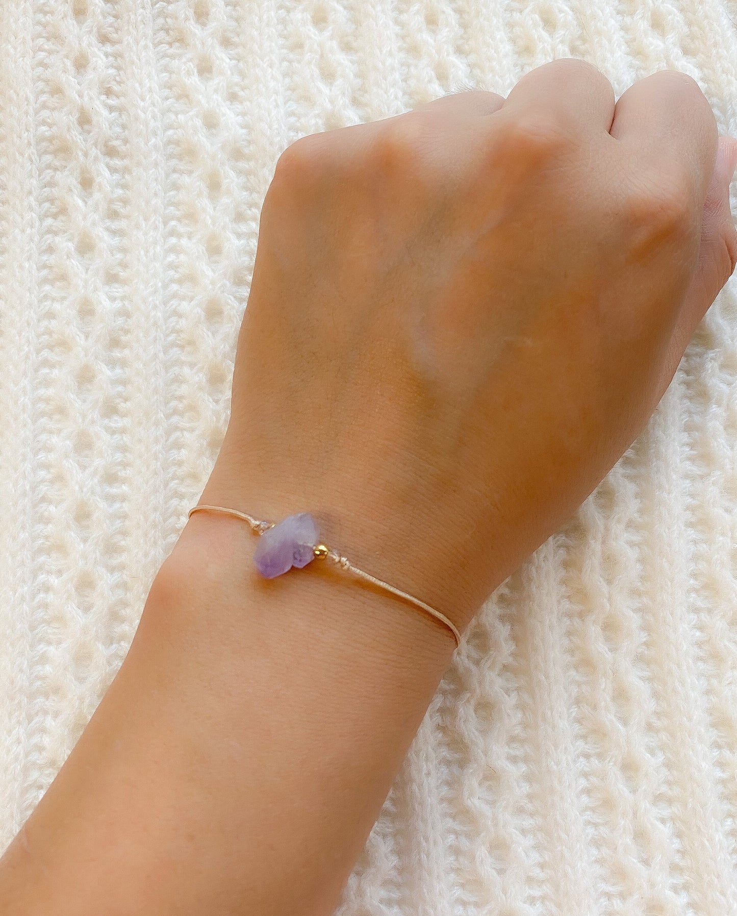 Natural Raw Amethyst bracelet