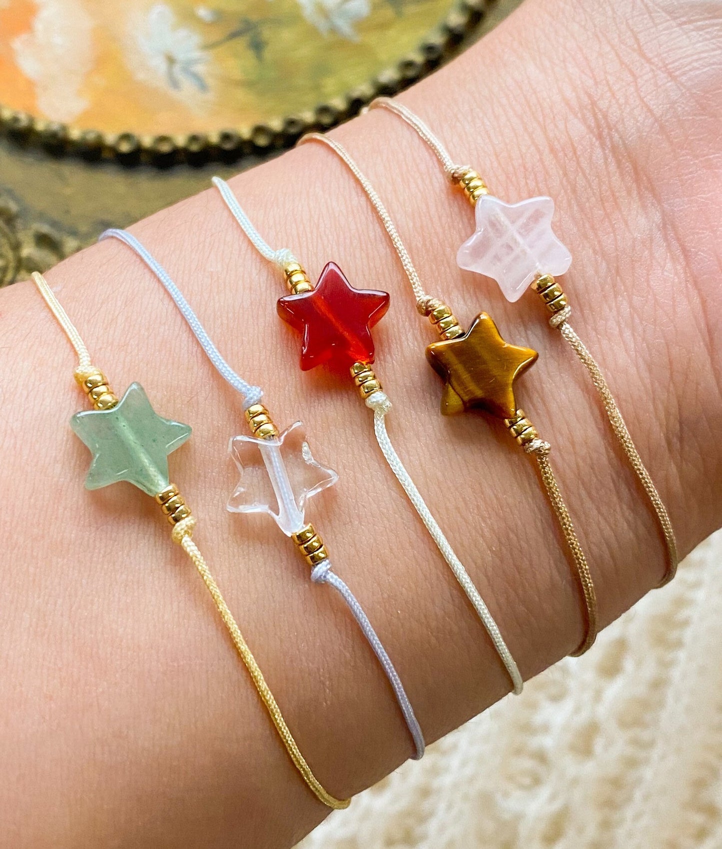 Carnelian star bracelet