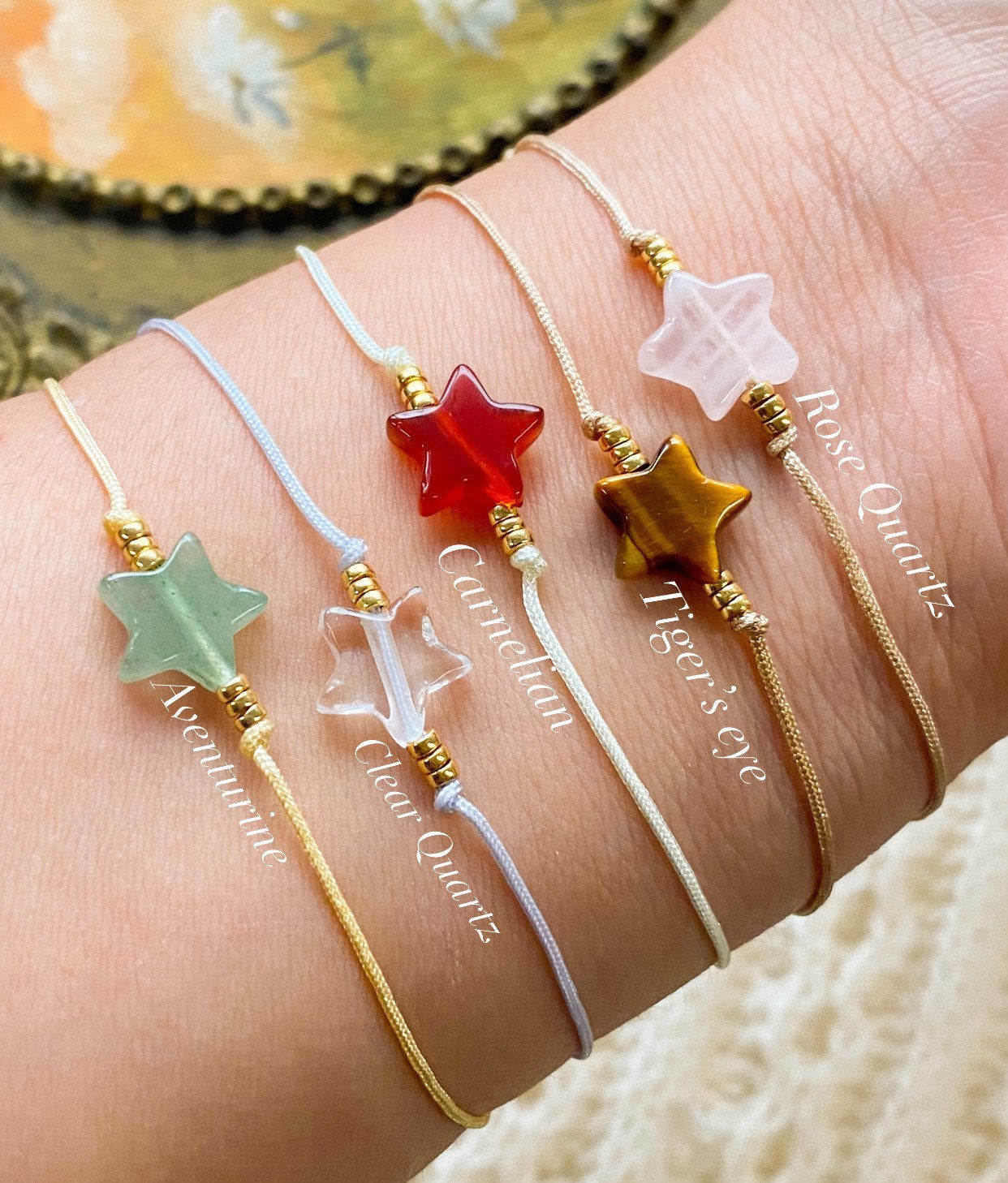 Carnelian star bracelet