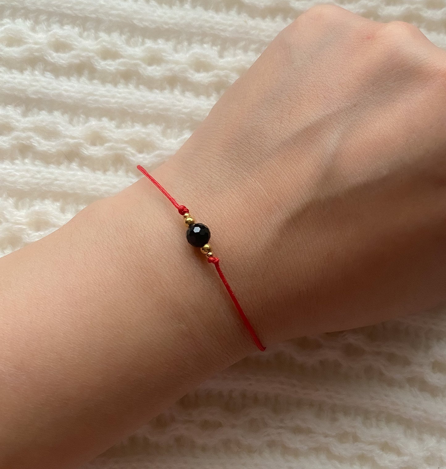 Black tourmaline bracelet | protection bracelet | black tourmaline with red string black tourmaline gold bracelet empath protection bracelet