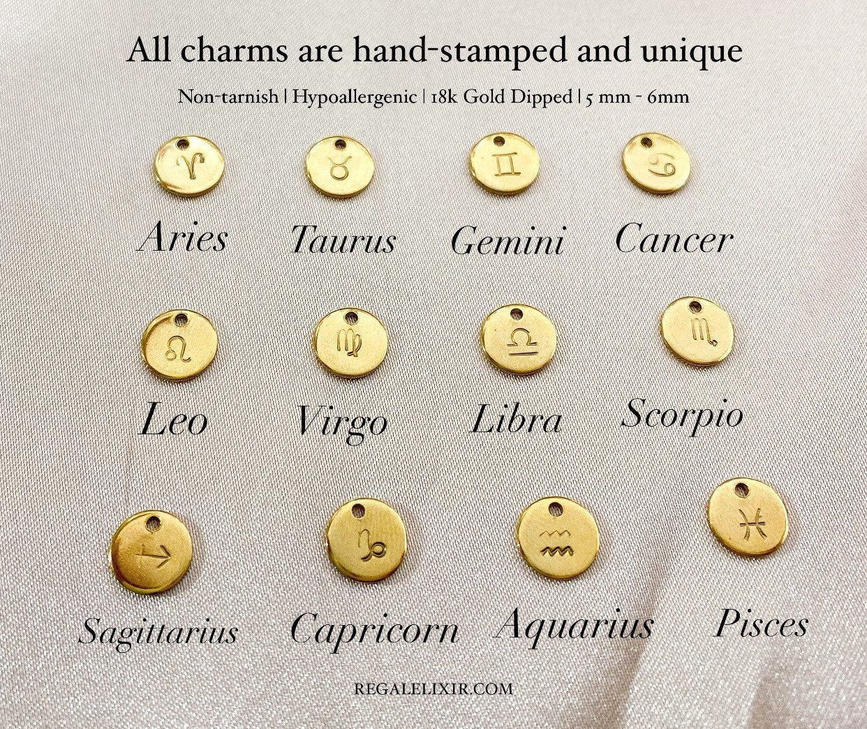 Gemini Zodiac Necklace with crystals