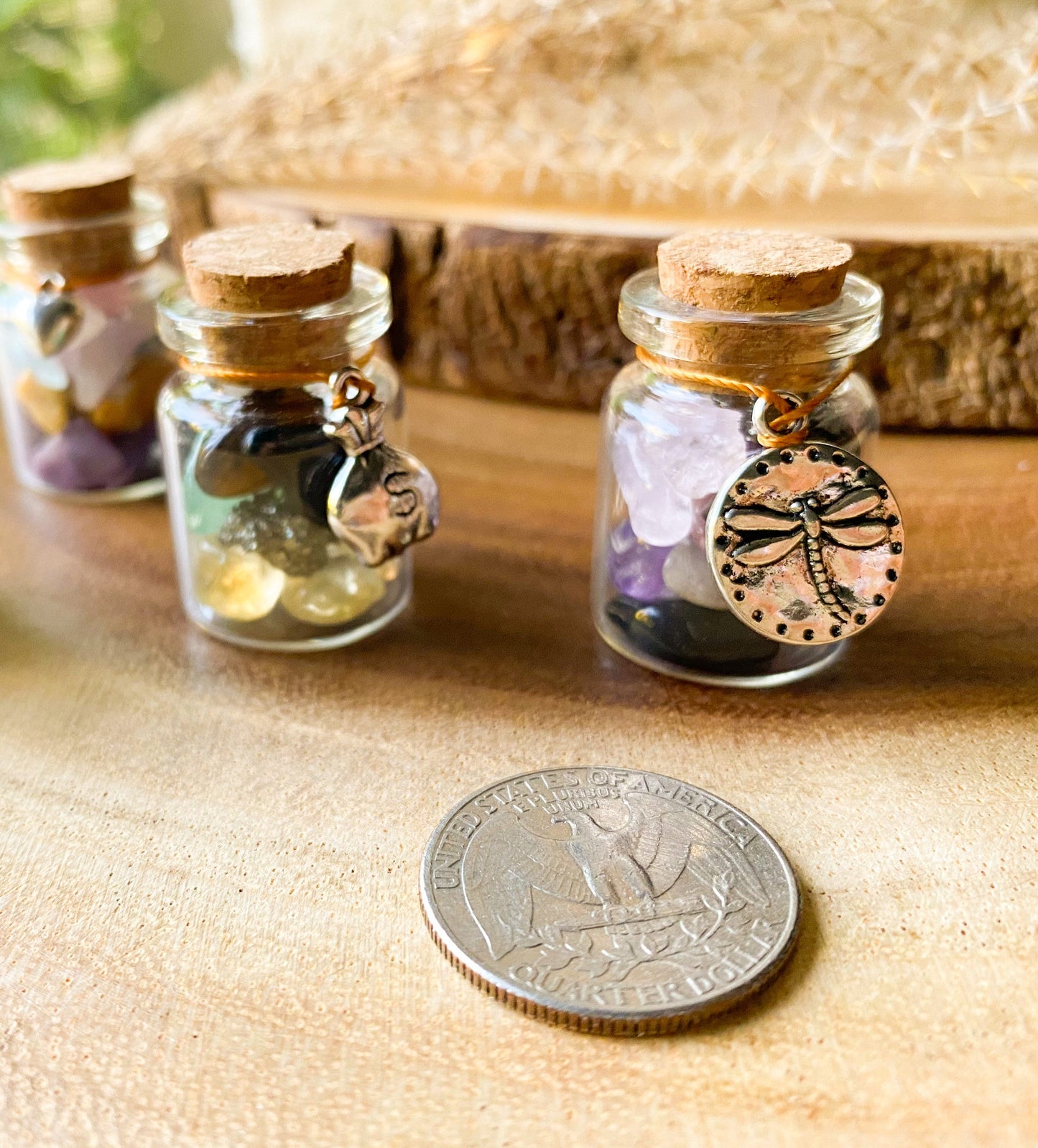 Attract abundance and prosperity crystal bottle