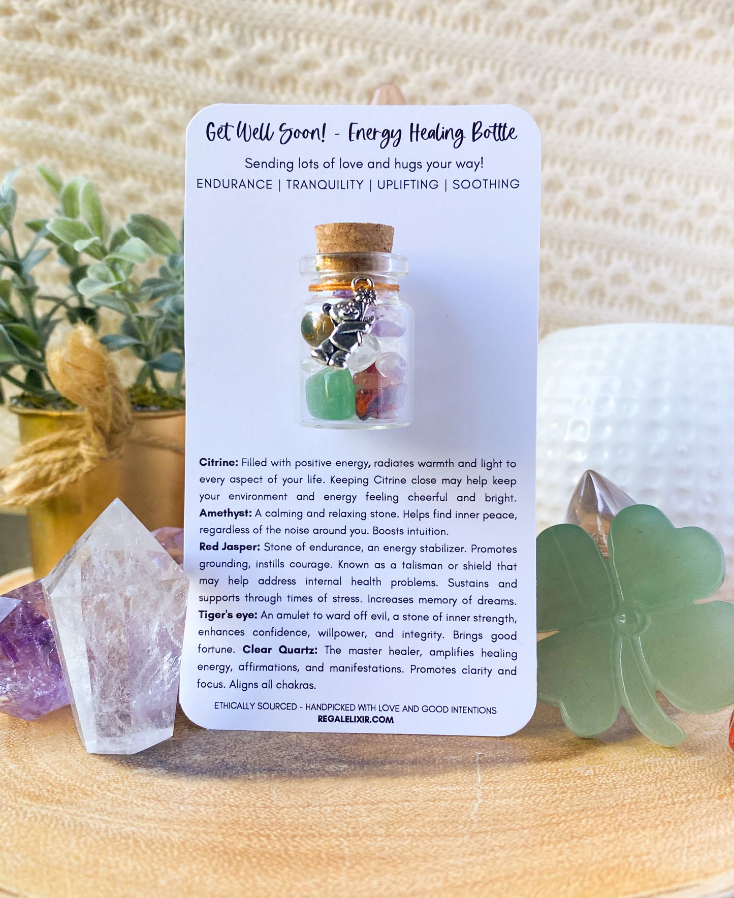 Get Well gift - crystal bottle