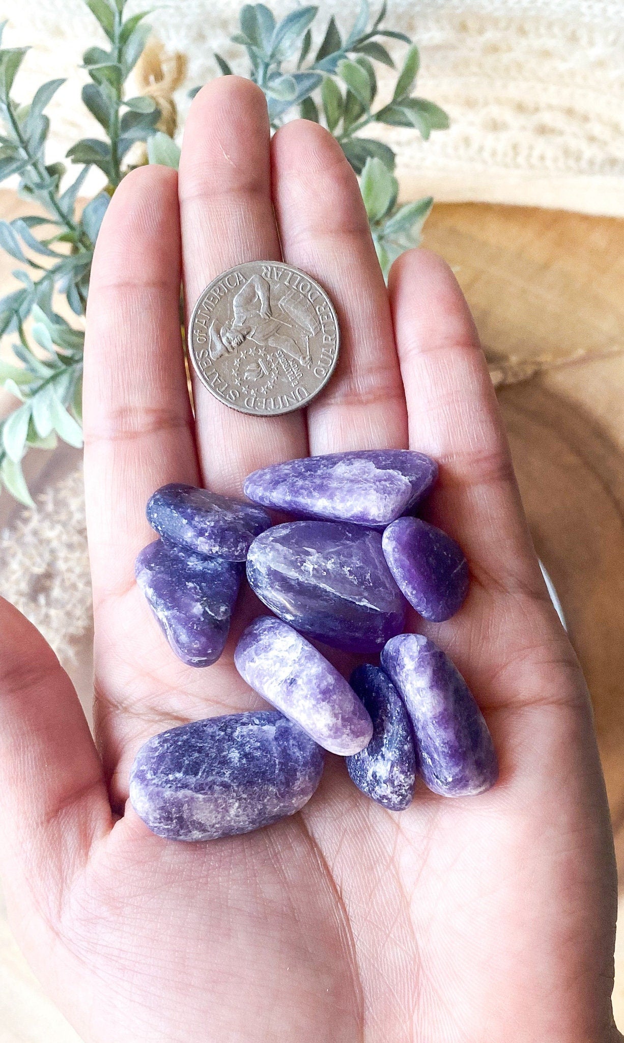 Lepidolite | Purple Mica tumbled, pocket stone