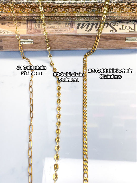 GOLD Chain Charm Necklace - Custom charms