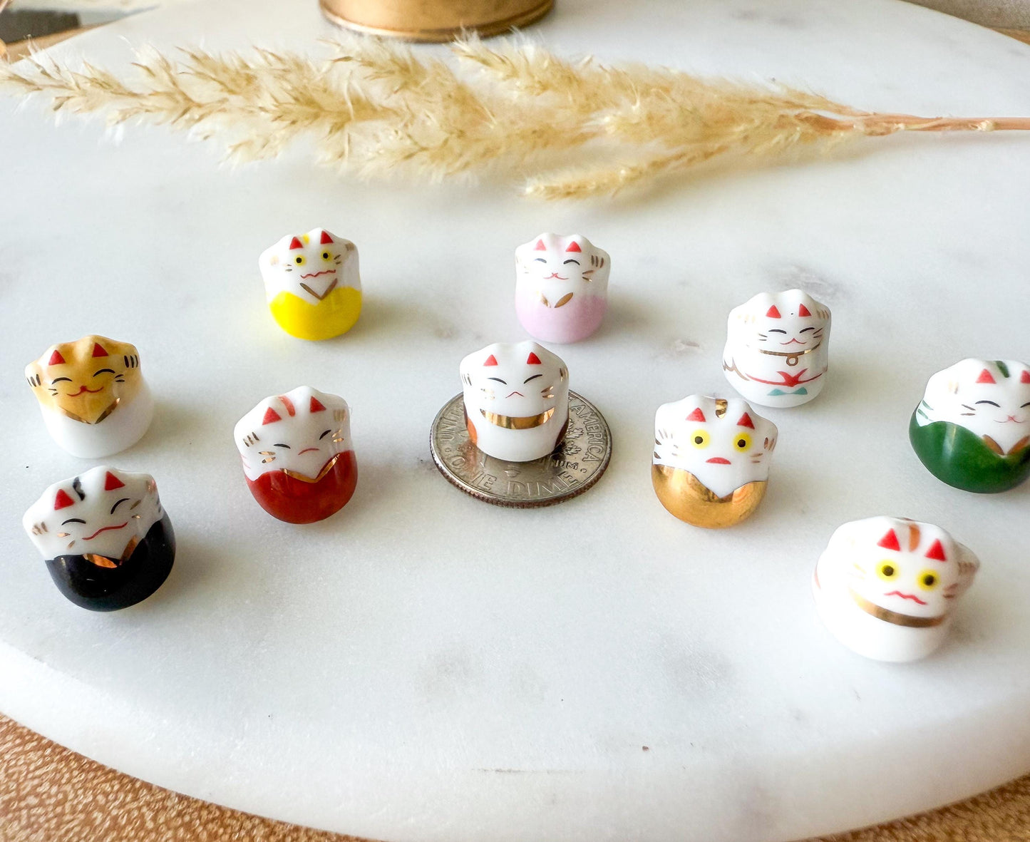 Tiny Japanese Cat Figurine