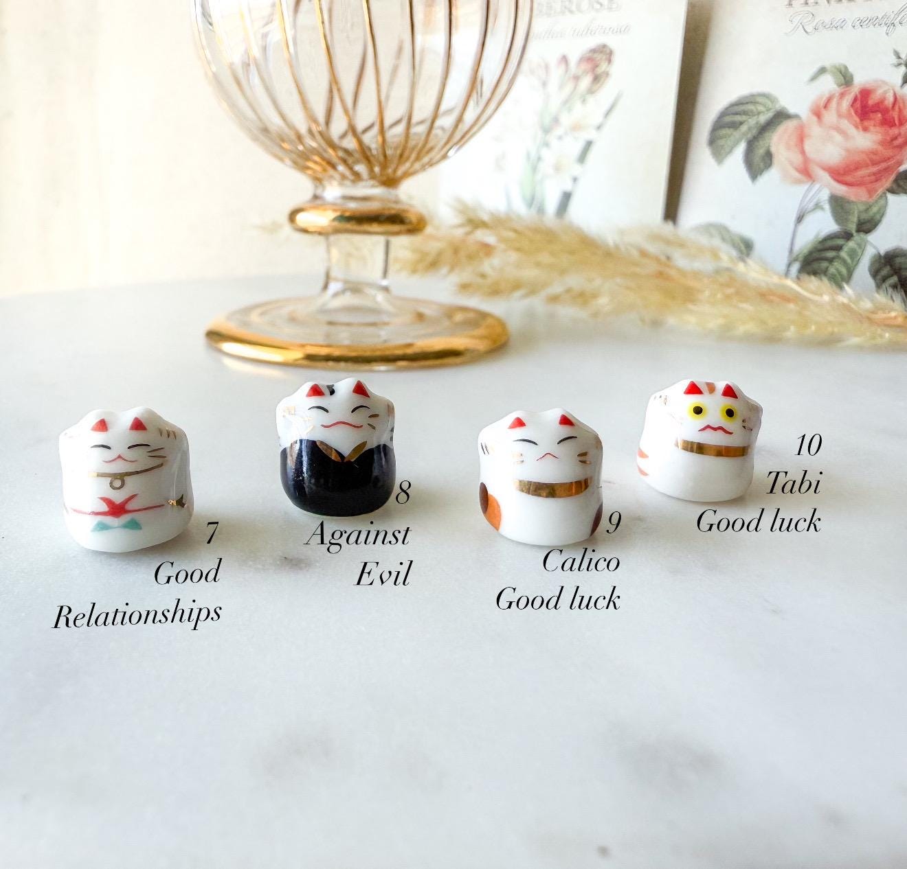 Tiny Japanese Cat Figurine