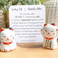 Lucky Cat Waving Cat Statue - Maneki Neko for Business Success  Fortune Gift Figurine