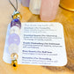 Amethyst keychain, genuine Amethyst sphere, natural Rose Quartz sphere, clear Quartz charm