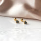 Tiny Black Heart Screw Back Earrings - Hypoallergenic Surgical Steel