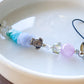 Blue Lace Agate Keychain with Turtle Kunzite Clear Quartz and Amazonite