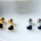 Silver Tiny heart earrings screw back earrings, silver surgical steel earrings, hypoallergenic