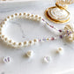 Cute Pearl Phone Strap with Charm and Wristlet