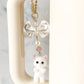 White Cat Tumbler Charm
