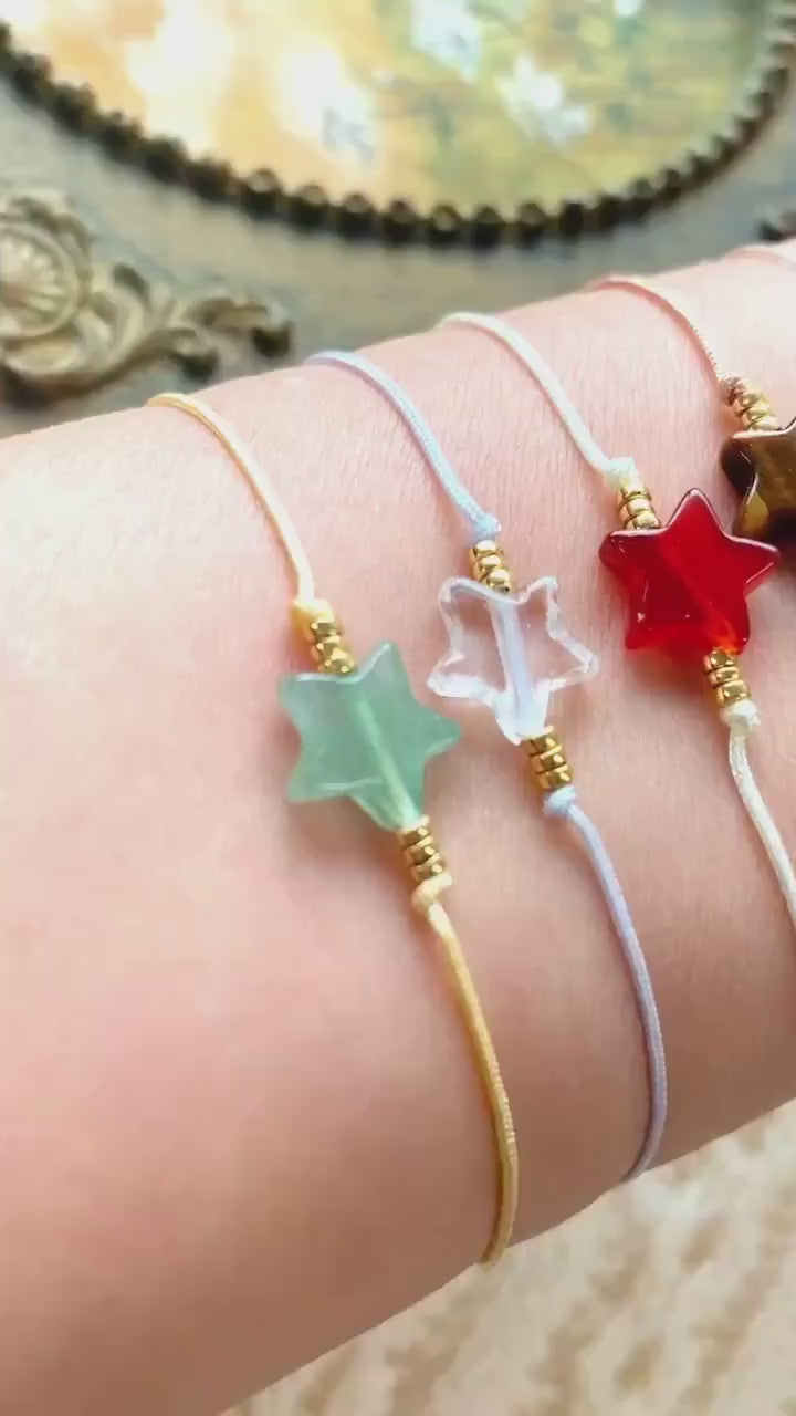 Carnelian bracelet | star shaped bracelet | star string bracelet | star shaped jewelry