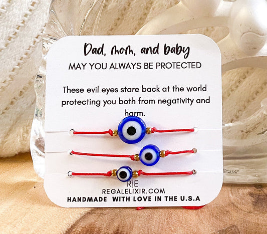 Family Protection Set - Red string Blue eye