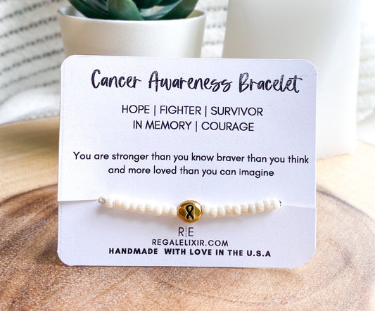 Cancer Survivor Gift |  gift to breast cancer |  liver cancer| patient Awareness bracelet