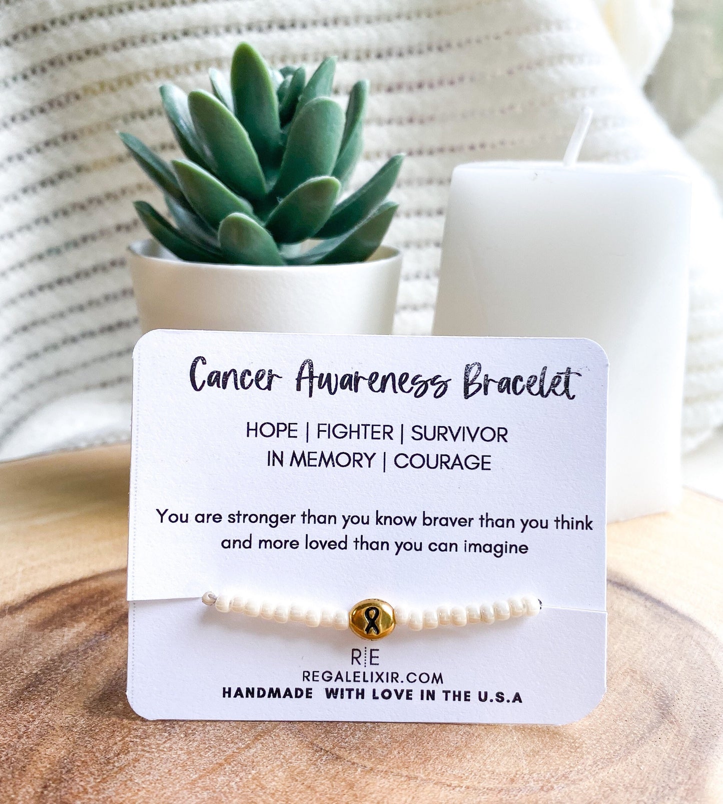 Cancer Survivor Gift |  gift to breast cancer |  liver cancer| patient Awareness bracelet