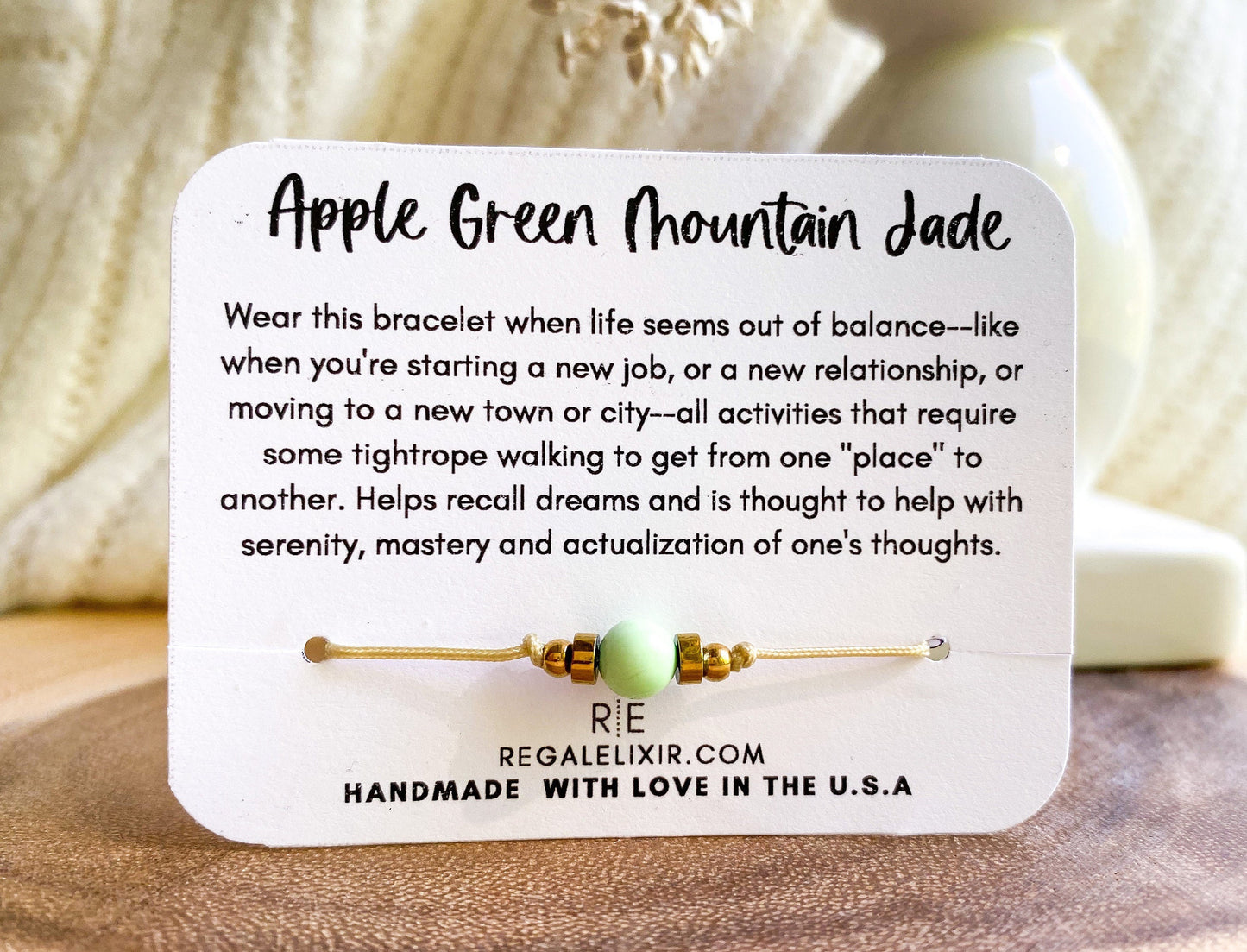 Apple Green Mountain Jade Bracelet
