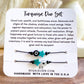 Turquoise + Evil Eye Bracelet - Couple Set