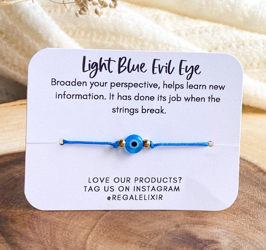 Mini Light Blue Evil Eye Bracelet