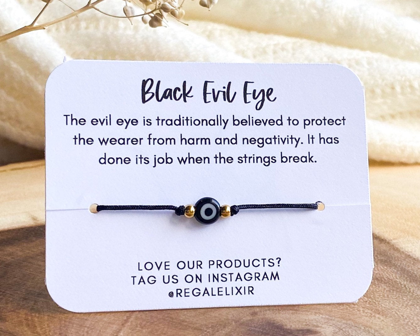 Mini Black Evil Eye Bracelet