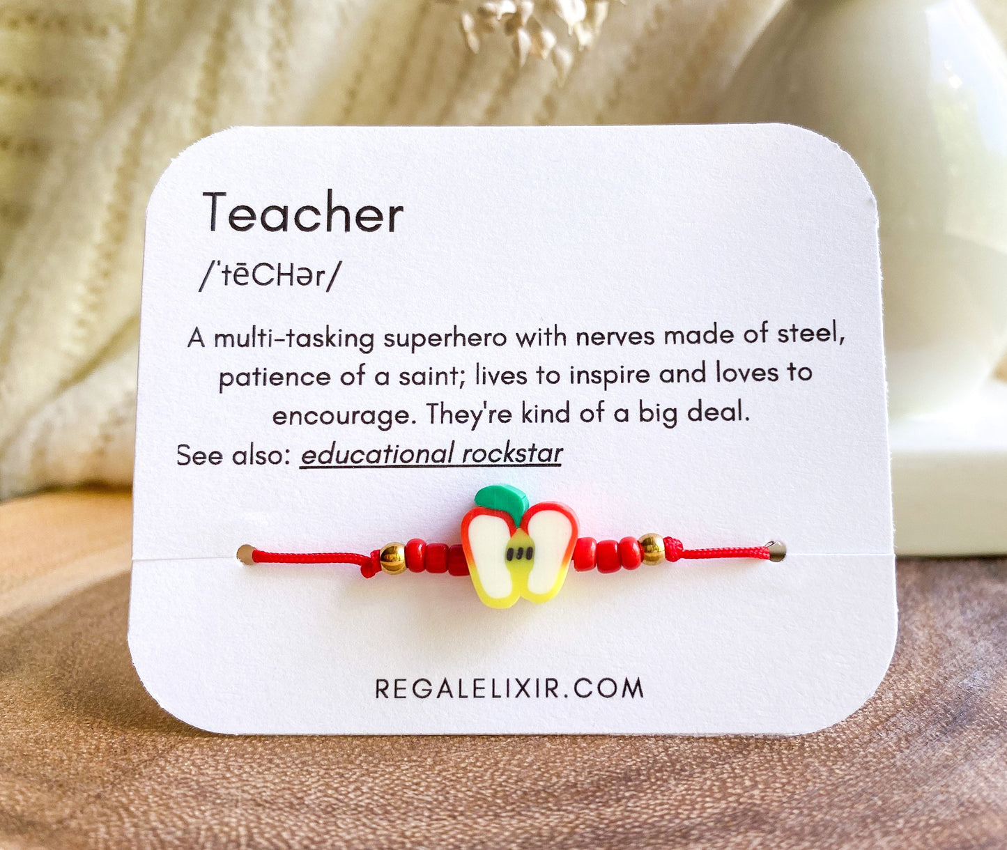 Teacher Apple Bracelet