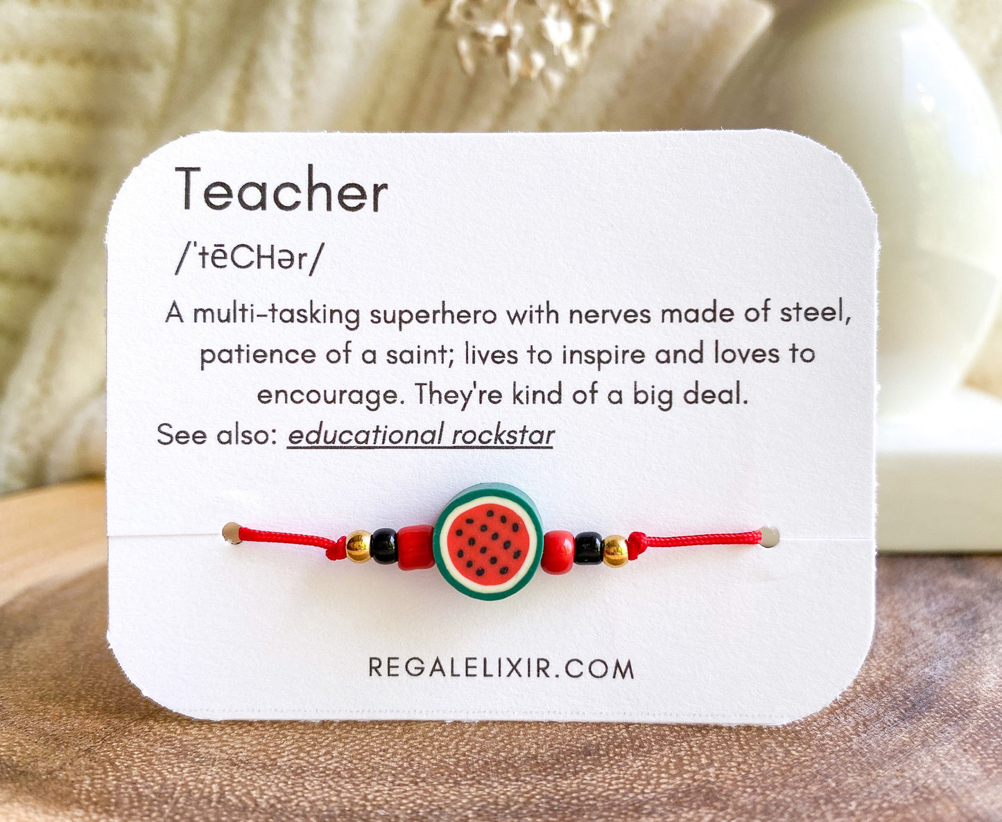 Teacher Watermelon Bracelet